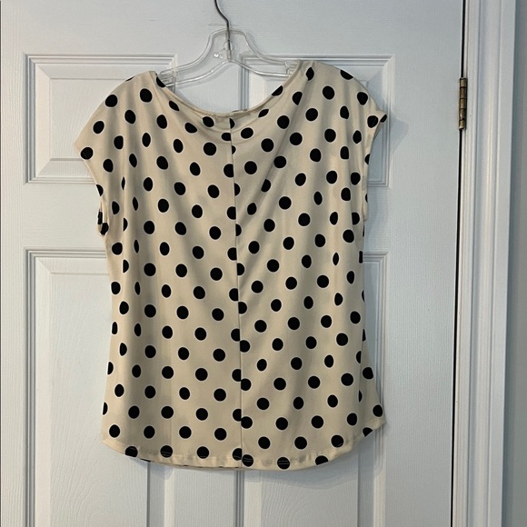 Adrienne Vittadini Black Polka Dot Blouse - Picture 4 of 4